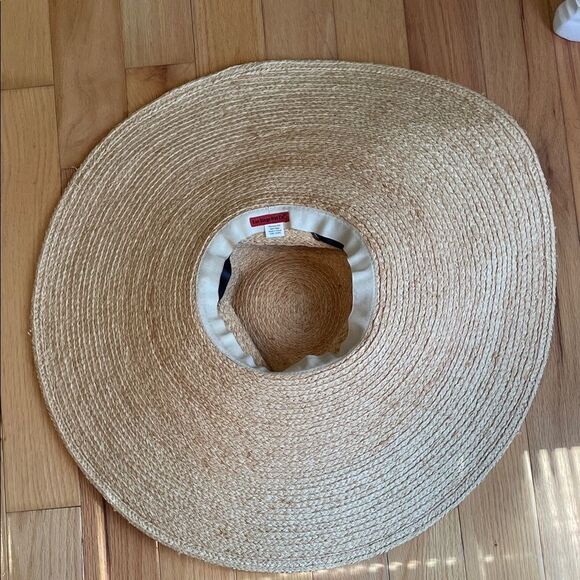 San Diego Hat Company Tan Wide Brim Hat with Black Bow - Picture 5 of 6